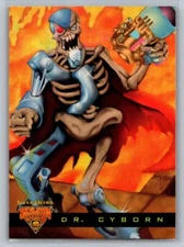 1995 Fleer Ultra Skeleton Warriors Dr. Cyborn #2 Luma Bone Glow In The Dark