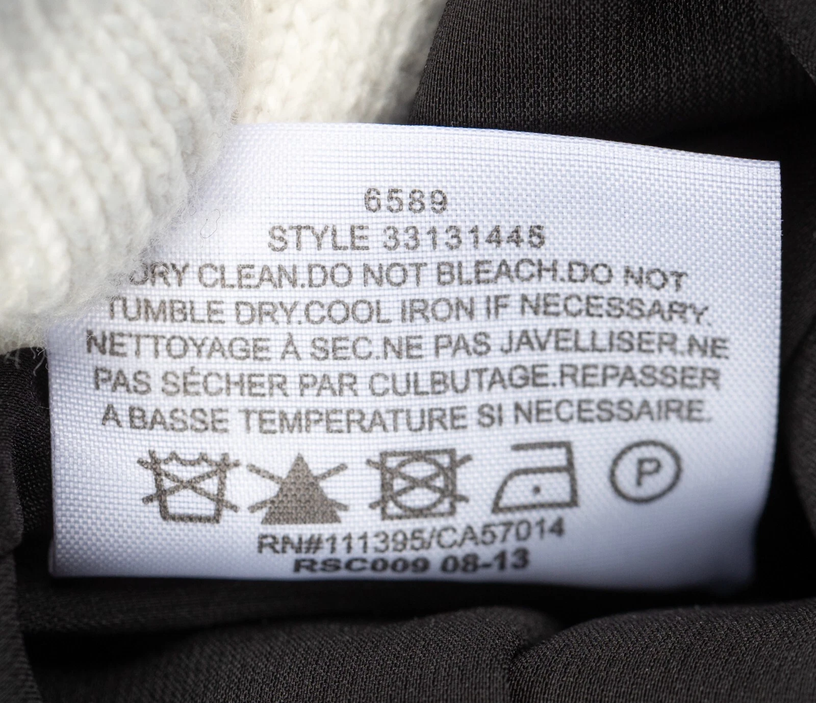 Abito Tory Burch Crepe Peplum nero manica ad aletta taglia 8