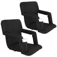 Portable Stadium Seat Chair Reclining Seat for Bench Bleachers Padded Cushion