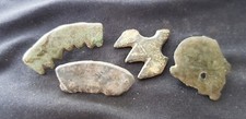 Lovely lot x3 Roman bronze & x1 lead decorative mounts, please read descrip L96i