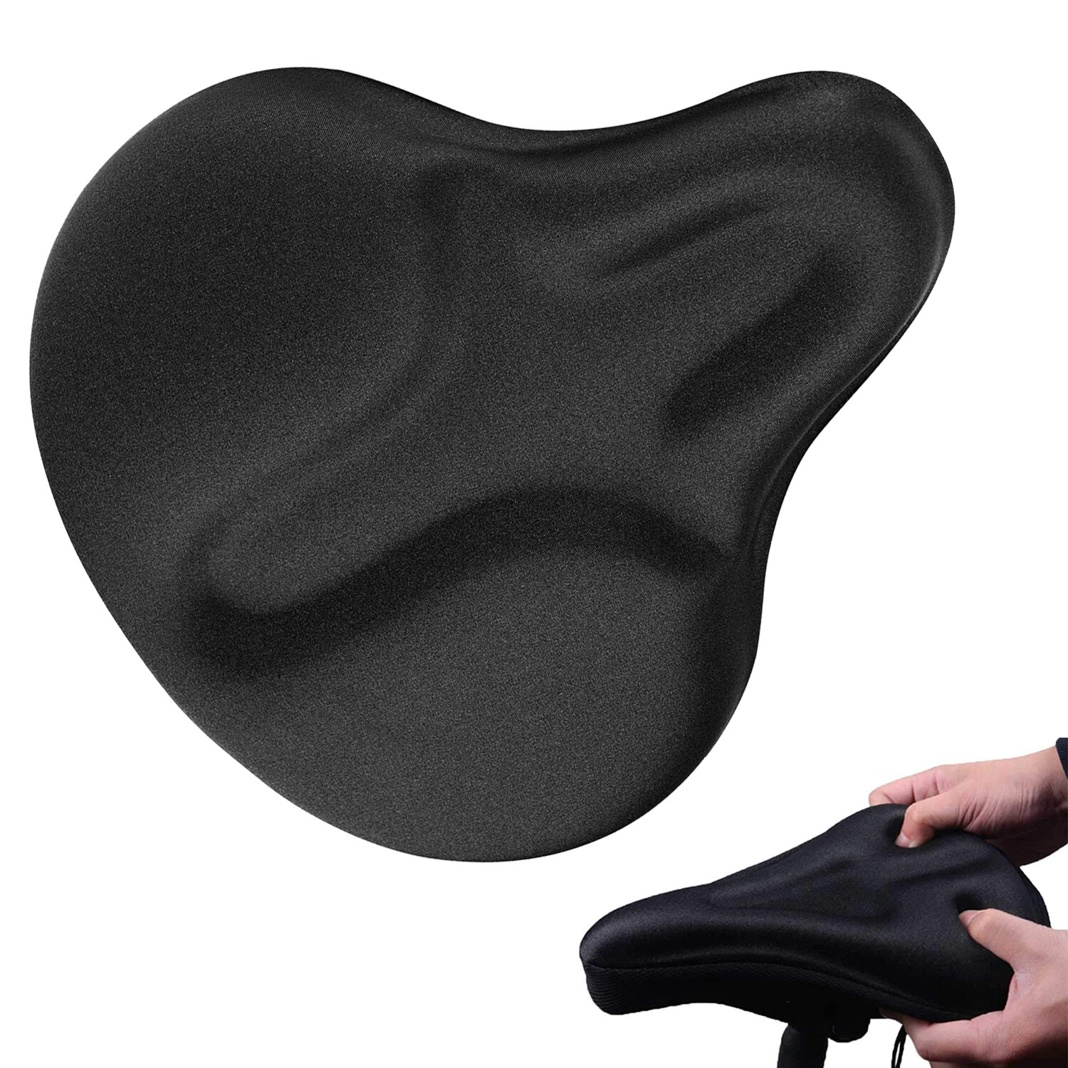 Large Wide Gel Bike Seat Cover Extra Soft Gel Bicycle Seat Bike Saddle