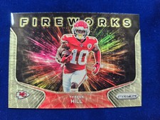🌟 2020 Panini Prizm Tyreek Hill Fireworks #4 Insert Gold Vinyl #/5