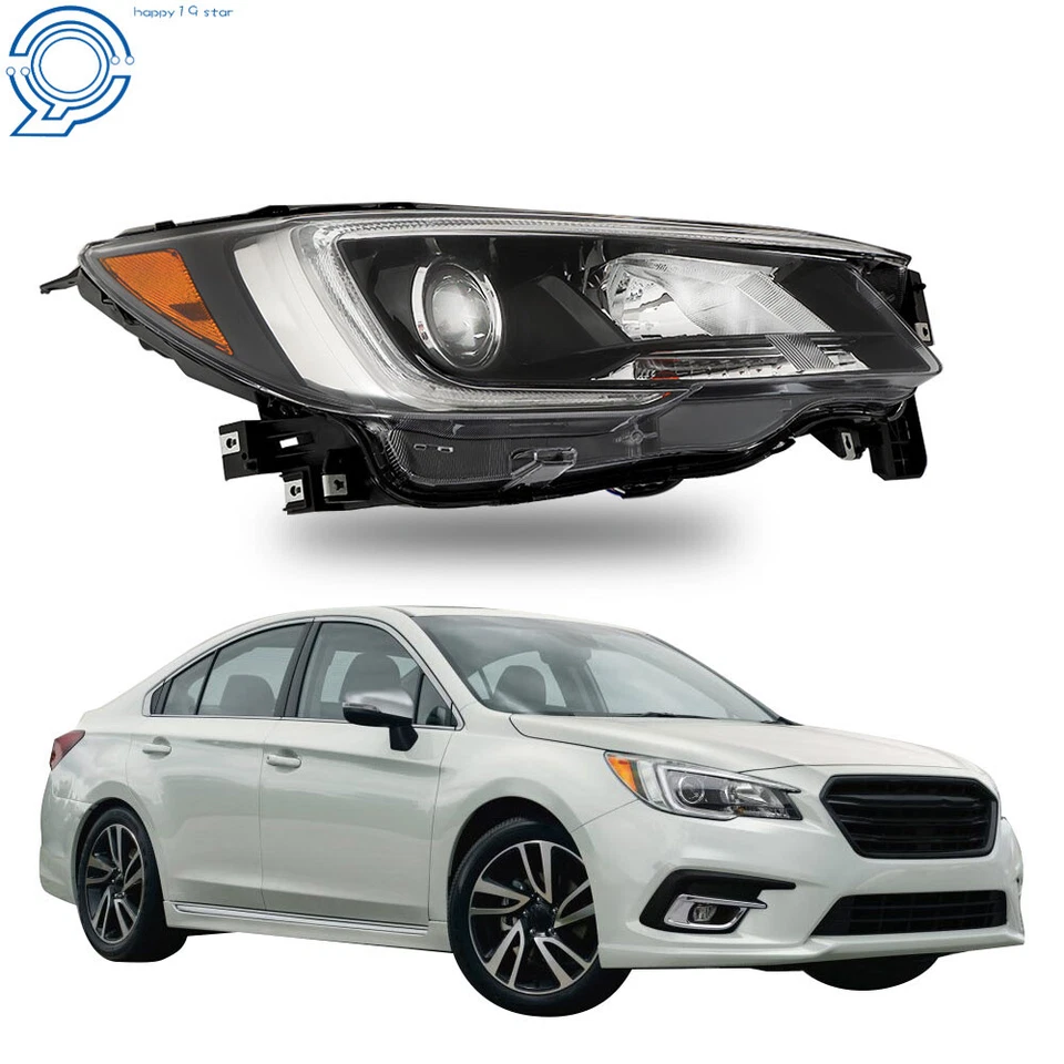 For 2018-2019 Subaru Outback/Legacy Halogen Headlight Passenger Side Black Foto 2 de 4