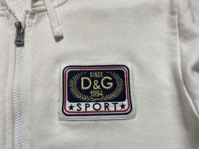 Vintage Luxury Zip Hoodie White D&G Dolce Gabbana Sport Y2K | eBay