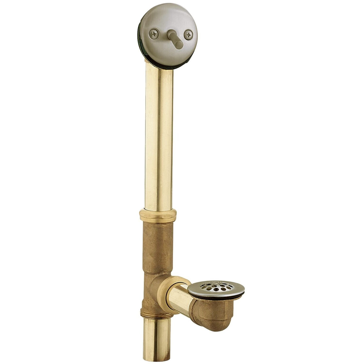 💲 Moen 90410BN Tub Drain w/ Trip Lever for 14-16" Tubs, b
