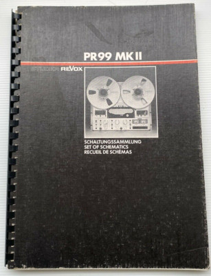 Original Studer Revox PR 99 Mk2  Manual SET OF SCHEMATICS