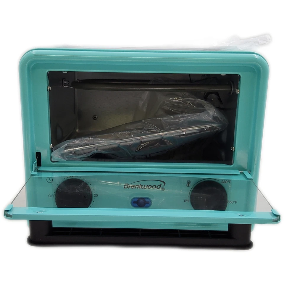 Brentwood 500-W Stainless Steel Mini Toaster Oven (Blue) Foto 2 de 4