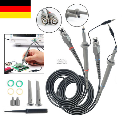 2Stk Oszilloskop Sonde P6100 Hohe Praezisions 1X/10X 100MHz Oscilloscope Probe