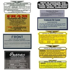 Studebaker Air Cleaner Decals | Various Model...