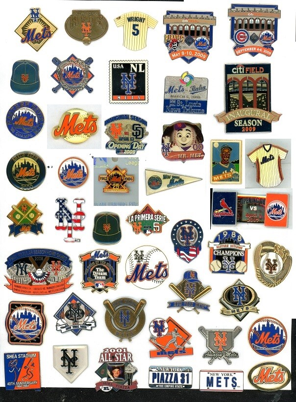 Mets Vintage Pin Choice New York NY MLB Piazza Citi Field