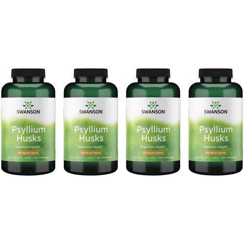 Psyllium Husks 610 Mg 100 Caps 4 Pack - Picture 6 of 12