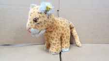 STEIFF 6435/25 VINTAGE STUFFED PLUSH SPOTTED 9 IN TALL CAT MADE IN GERMANY
