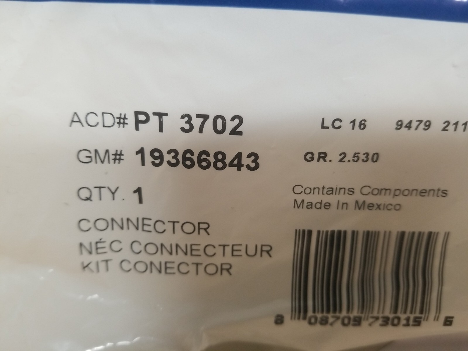 NOS GM 19366843 Connector Kit 2005-2022 GM Vehicles | eBay 