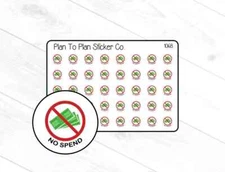 1068~~ No Spend Trackers Planning Stickers.