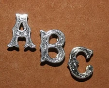 TANDY LEATHER -  3/4" ALPHABET CONCHOS - SILVER