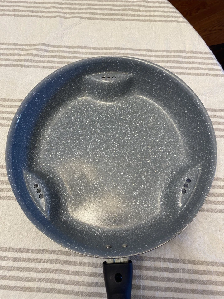 Delimano Italien Keramik Pfanne 11" Bratentlüftung EUC abnehmbarer Griff grau Marmor - Bild 2 von 4