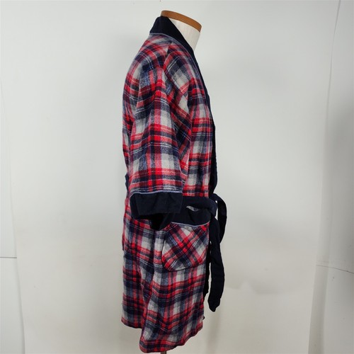 Bata de Colección Pendleton 100% Lana Roja Azul Tartán Cuadros Para Hombre S/M Corta - Imagen 7 de 9
