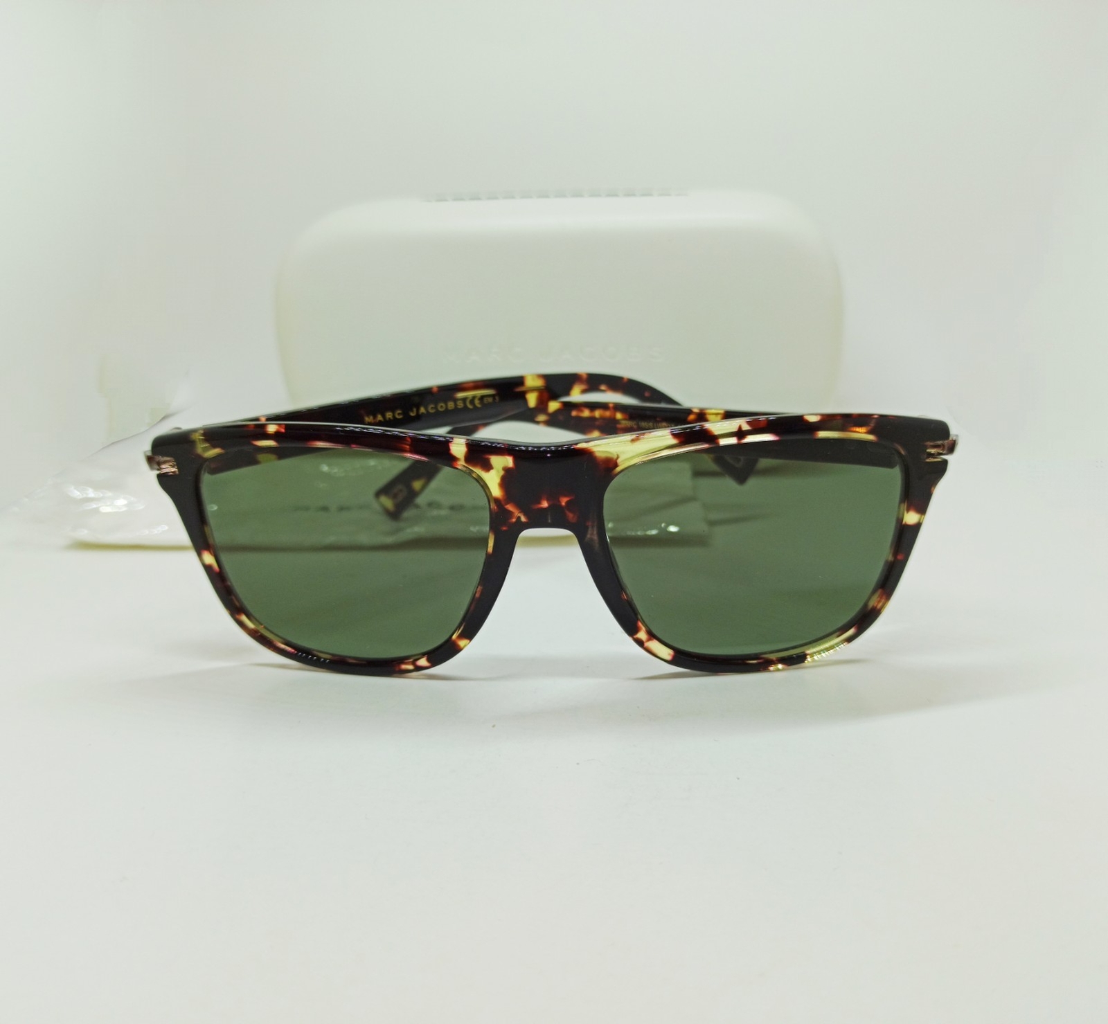 NEW AUTHENTIC RARE Marc Jacobs MJ185/S LWPQT Havana / Green Lens