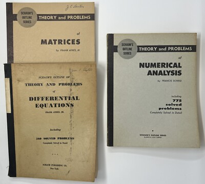 VTG MATH: Schaum's Outline Series of Theory and Problems, Ayres & Scheid - 3 PBs