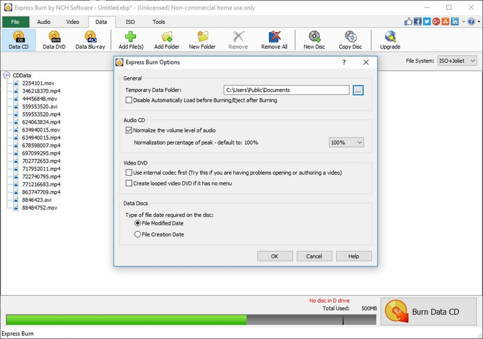 Express Burn CD DVD Blu Ray writer burn authoring Software NCH ...