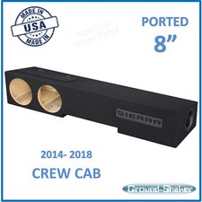 2014-2018 GMC Sierra Crew Cab Truck Sub Box Dual Subwoofer Enclosure