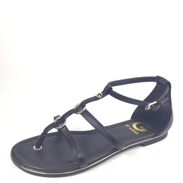 guess black flat sandals