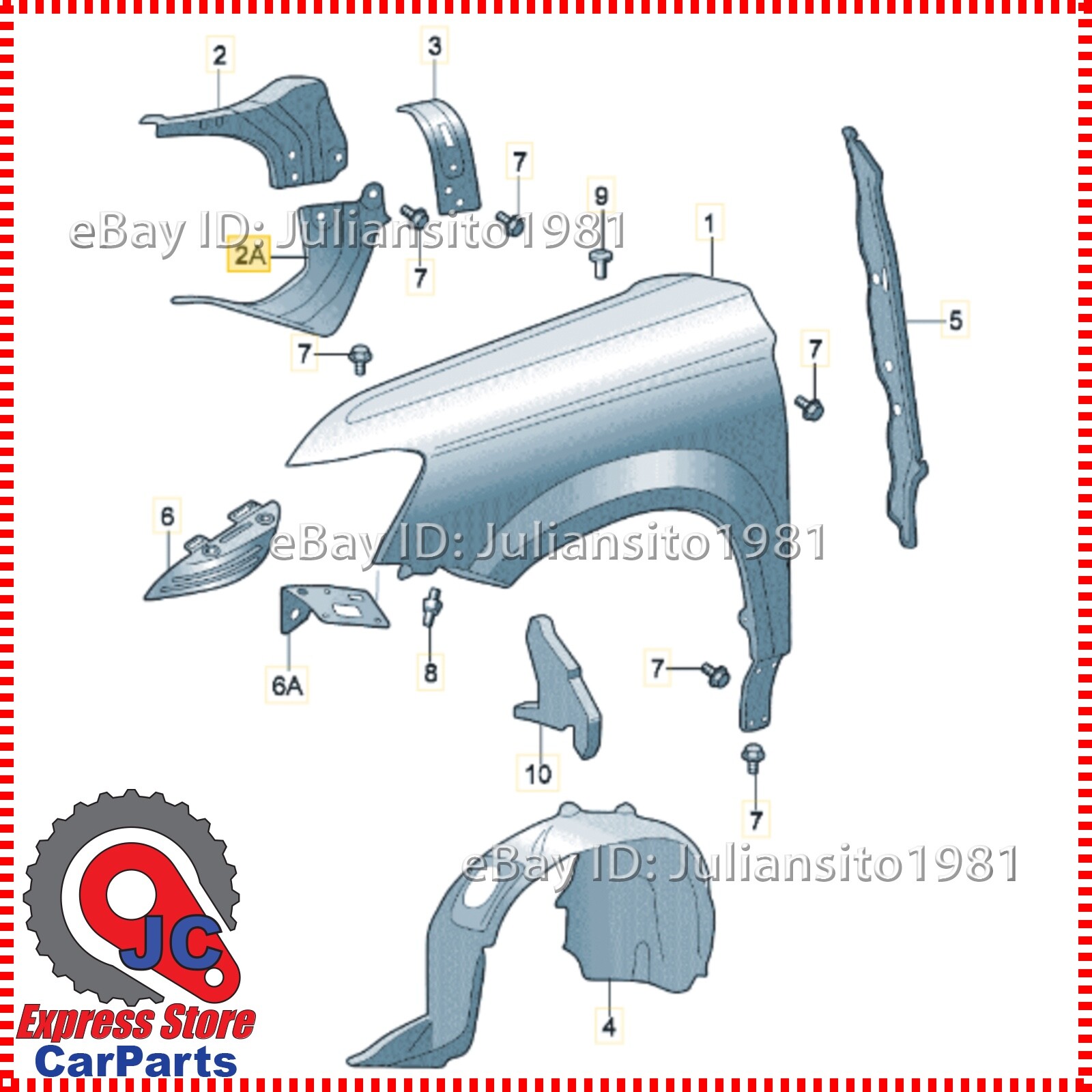2GJ821136 VOLKSWAGEN GENUINE OEM TAOS RIGHT FENDER BRACE | eBay