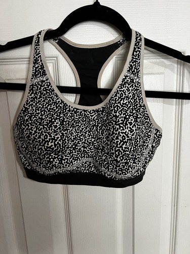 Nike Pro Fierce Mezzo Soul Cycle Black White Racerback Sports Bra Size Small