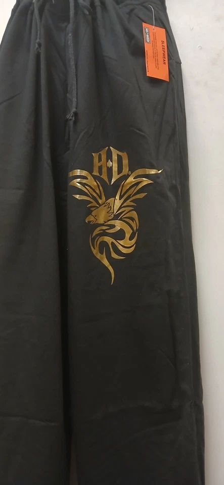 Harley Davidson Lámina Dorada Águila Pijama Ropa de Dormir Pantalones Nuevo Foto 4 de 4