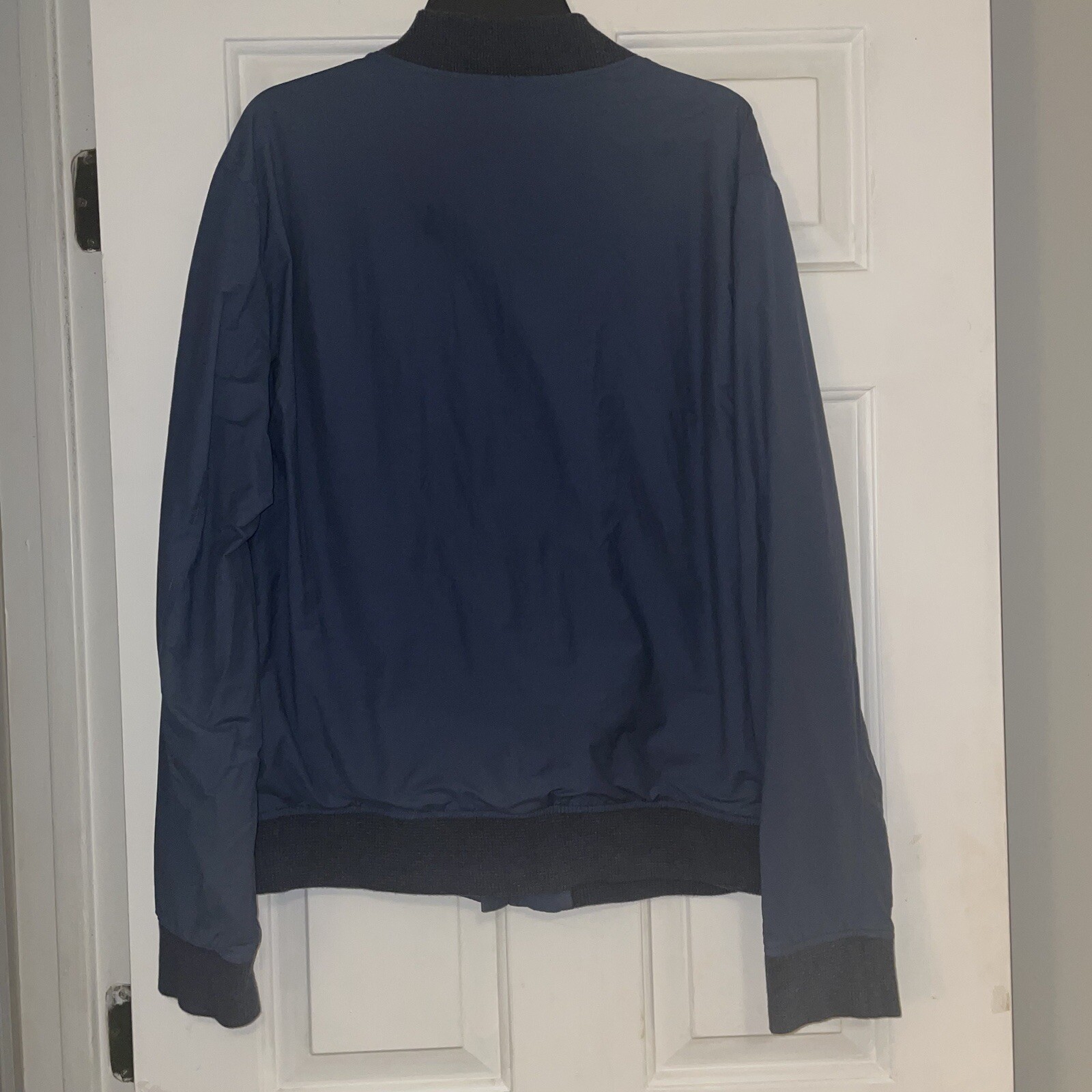 Faherty Bomber Jacket Men Large Blue Gray Full Zip - image 13