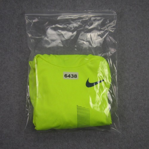 Nike Shirt Youth Boys M Neon Green Long Sleeve Hooded Dri-Fit Training - Picture 18 of 18