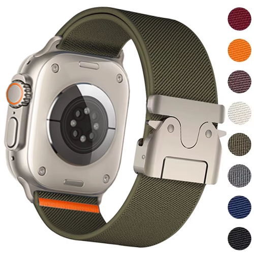 Braided Elastic Bracelet for Apple Watch Nylon Strap iWatch Band Ultra 2 49mm