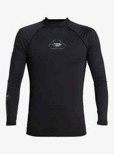 Quiksilver Saturn UPF 50 Long Sleeve Rashguard Black Large NWT