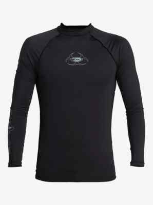 Quiksilver Saturn UPF 50 Long Sleeve Rashguard Black Large NWT