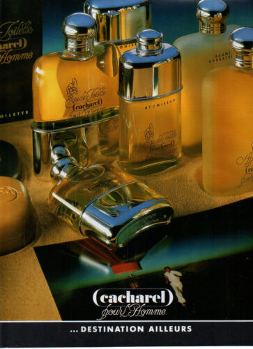 1987 Advertising Parfum CACHAREL Men's Eau de Toilette Advertising - Picture 1 of 1