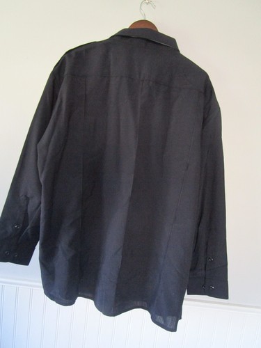 Camicia BLAUER UOMO 19,5 (34-35 misto lana poliziotto sicurezza manica lunga blu scuro - Foto 7 di 8