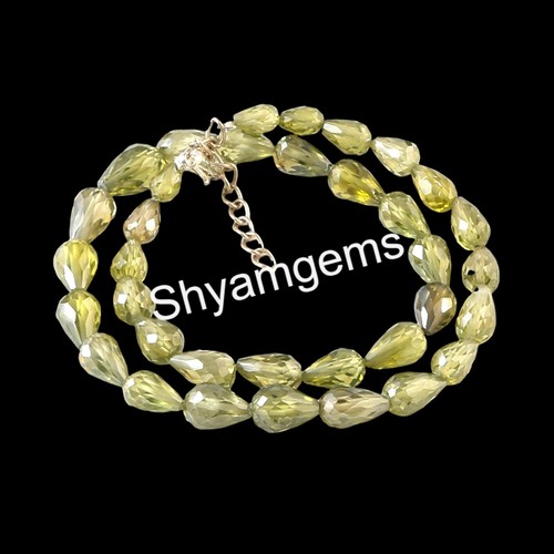 AAA Natural Peridot Faceted Teardrops Beads | Peridot Tear Drop Shape Briolette - Picture 4 of 5