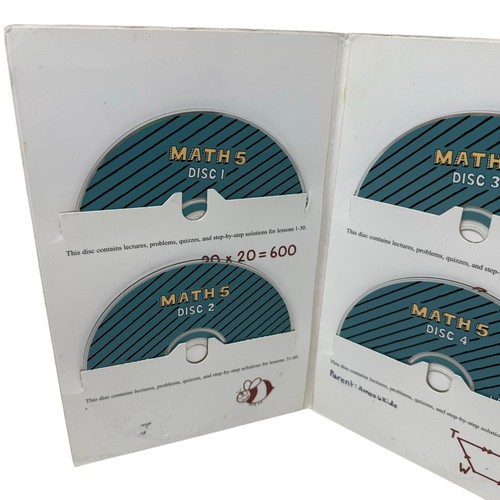 Teaching Textbooks Math 5 CD-ROM Set - 4 Discs Complete CD's ONLY - Picture 2 of 13
