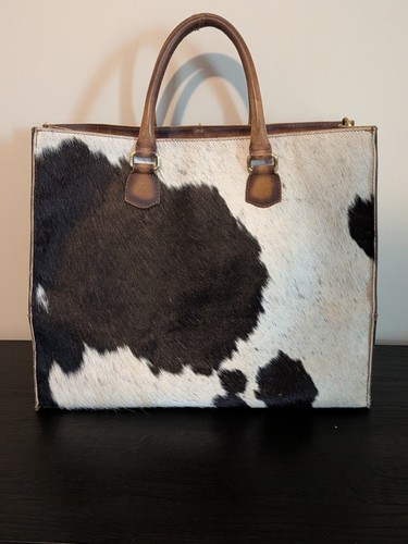 American Darling Leather and Cow Hide Tote Purse with coin pouch & strap