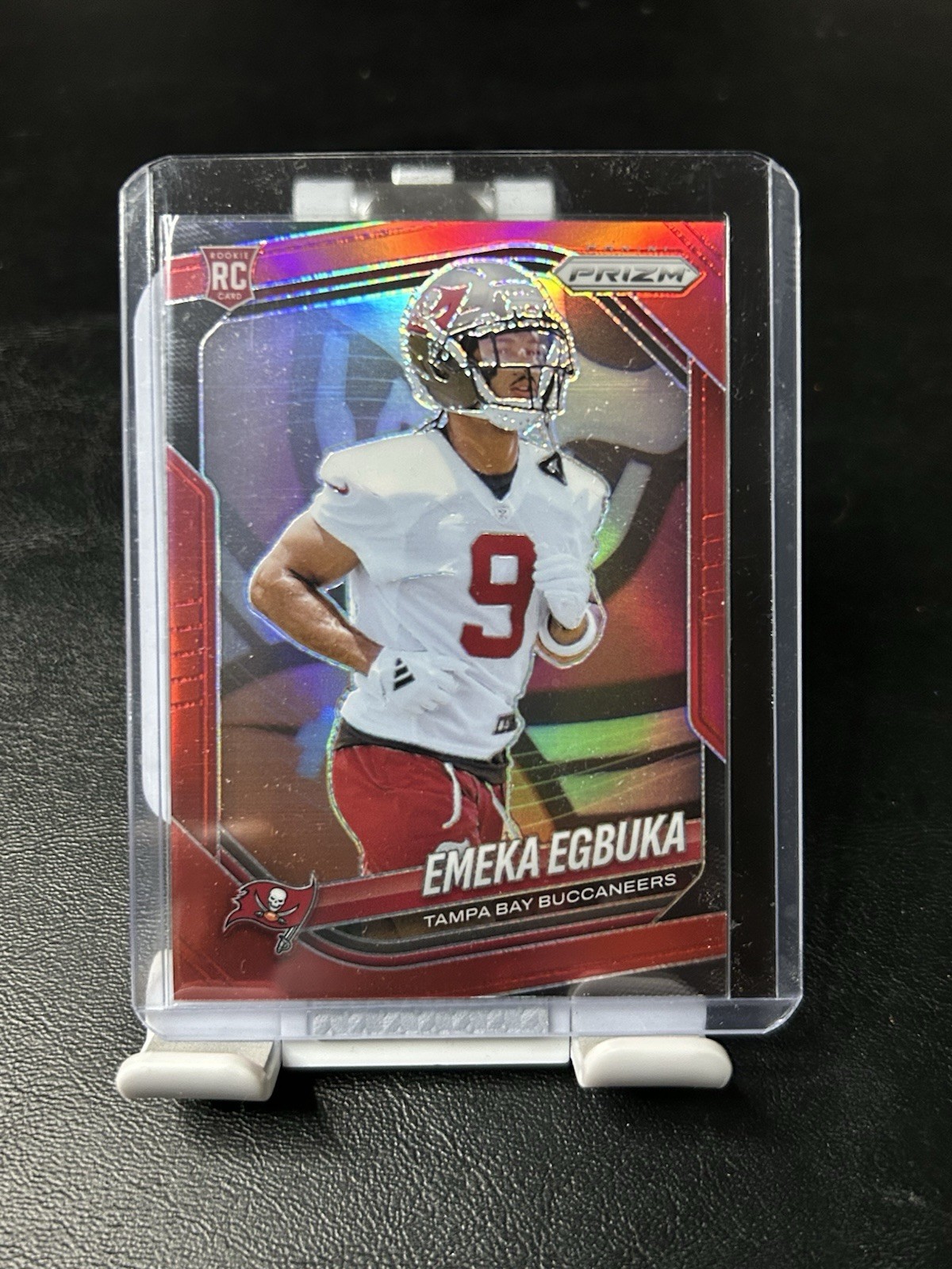 2025 Panini Prizm Emeka Egbuka #351 Red Prizm Rookie SSP