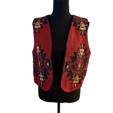 VTG '93 Spirits Of The Pine Handcrafted Western Art Vest Pueblo