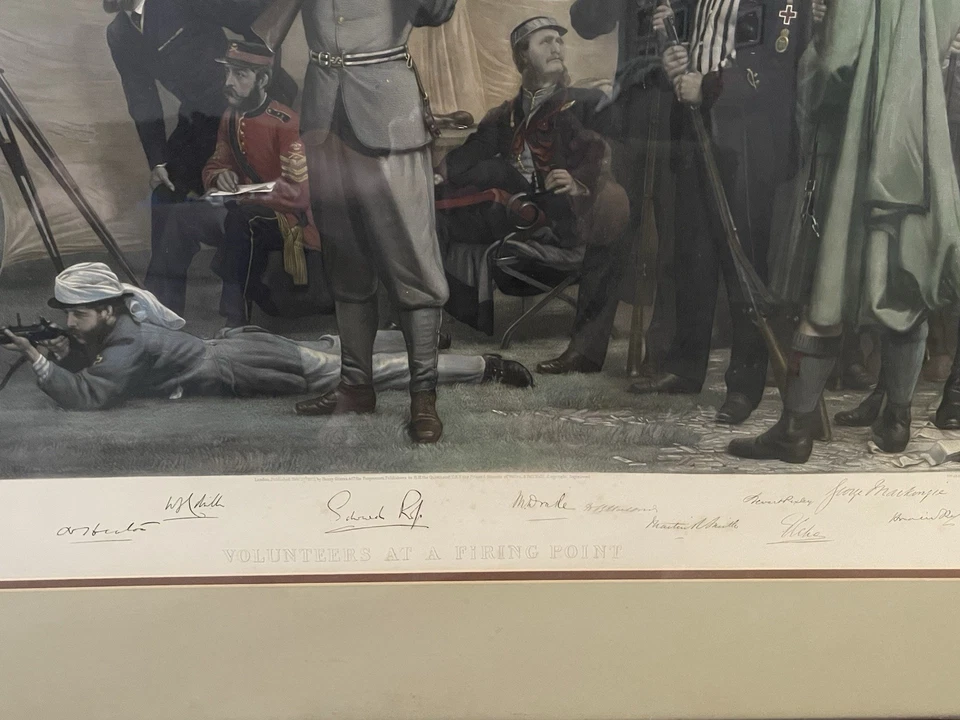 Pintura de voluntarios en el punto de fuego por Henry Wells publicada en 1872 Foto 2 de 4