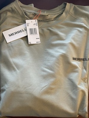 Merrell Men's Medium Tech Long Sleeve Tee Talc