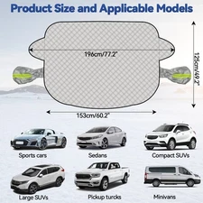 LARGE Car Truck MPV Windshield Cover Window Shield Snow Frost Sun shade Winter *