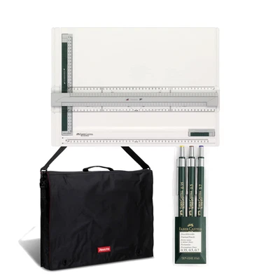 Placa de dibujo Faber-Castell A3 + bolsa de transporte A3 + juego de 3 lápices de presión - Imagen 1 de 4