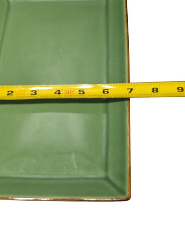 Pottery Barn Asian Square Green 3pc Platter & Plates Set Made in Japan Dishware - Picture 7 of 9