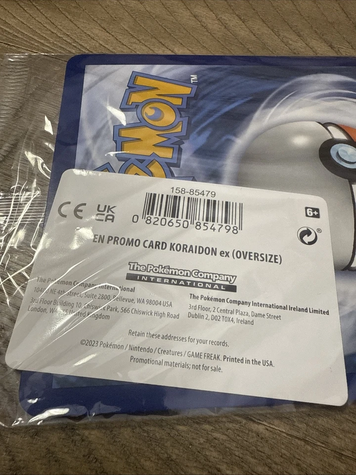 Koraidon ex 125/198 Jumbo Oversized Promo Stamped Scarlet Violet Sealed - Image 4 of 4