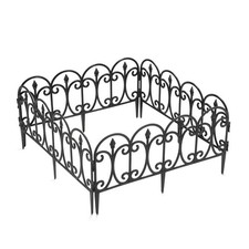 6pcs Outdoor Picket Fence – Decorative Garden Border Edging Panels for Lawn