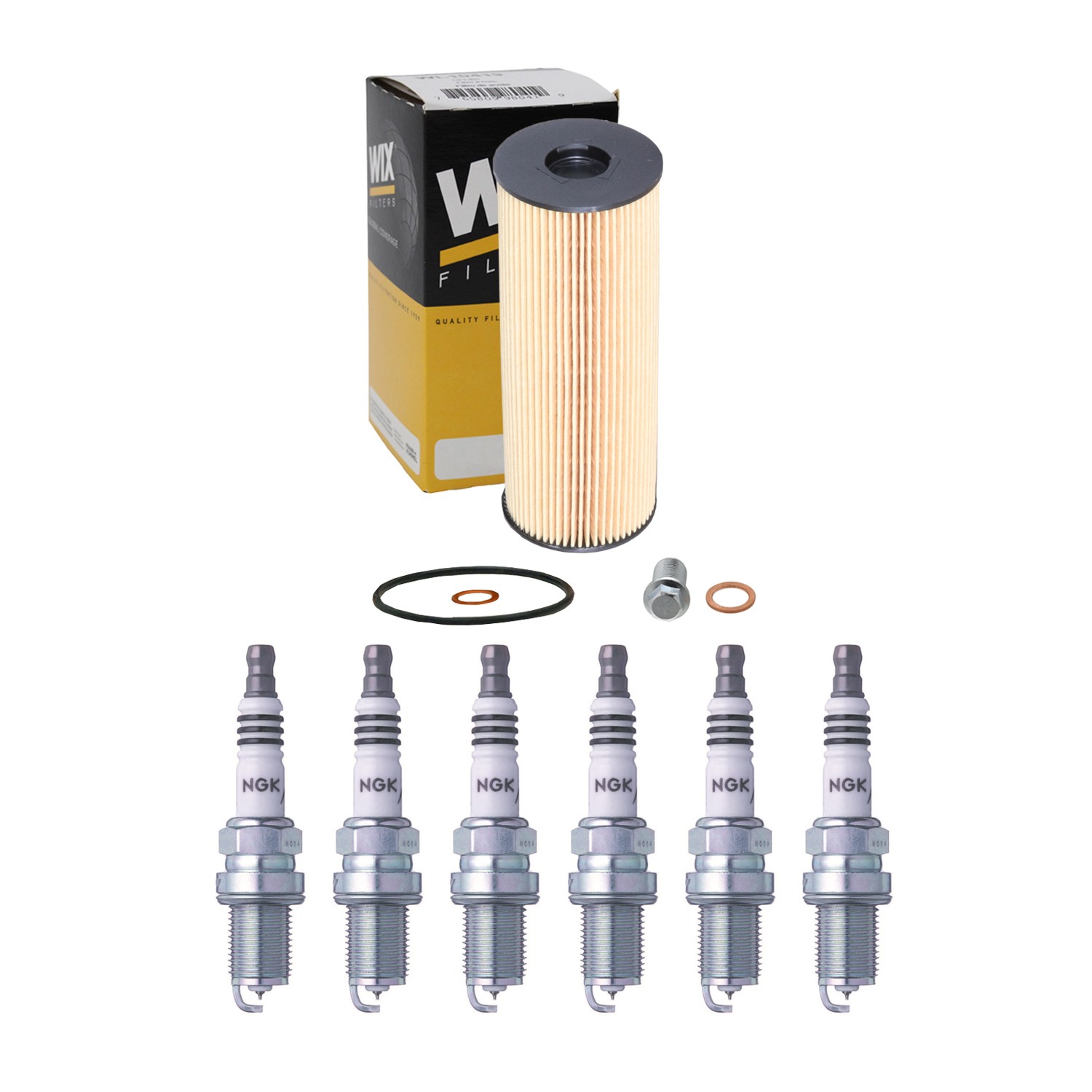 Wix Engine Oil Filter  NGK 6 Iridium IX Spark Plugs kit for R129 SL320 L6 RWD