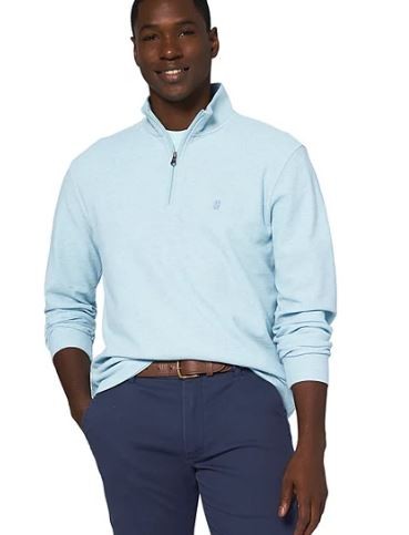 IZOD Mens Half Zip Sweatshirt Tanager Turquoi 4X- Large Tall 6590₽